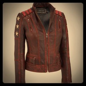 Black Rivet  leather  jacket